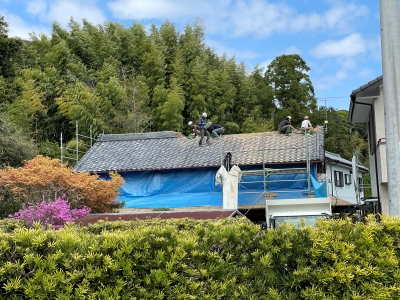 古民家再生+減築 築90年 御前崎市 S様邸 瓦解体 5524f49dafbe6a1de379f14b11140b90