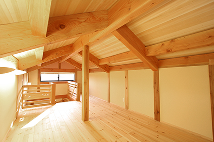 郷の家大空間の小屋裏ロフト 郷の家大空間の小屋裏ロフト