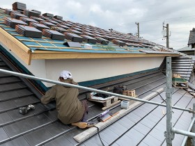 掛川市／築38年天然木リノベーション　瓦葺き替え