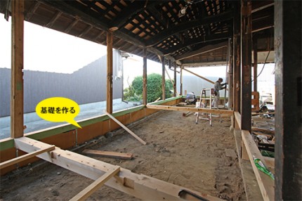 牧之原市古民家再生/基礎を入れる 牧之原市古民家再生/基礎を入れる
