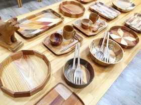 増田さんの寄せ木展示会 増田さんの寄せ木展示会
