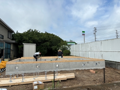 16坪 新築「木のひらや」牧之原市 O様邸 土台工事2 a44c17e9b592b27276f5c5478aad5ddd
