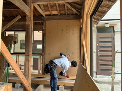 古民家再生+減築 築90年 御前崎市 S様邸 1階 耐震パネル貼り bb2228f060d3e263c166492c50eeb346